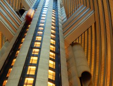 Elevator core at the Atlanta Marriott Marquis hotel.
